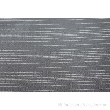 Nylon Metallic Spandex White Stripe Mesh Fabric